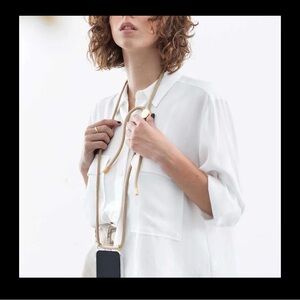 Clear Phone Case with Gold Strap